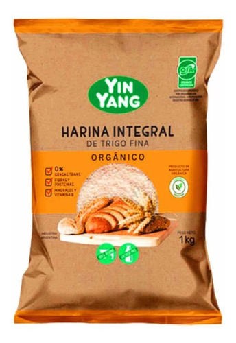 Harina Integral De Trigo Fina Orgánica Yin Yang