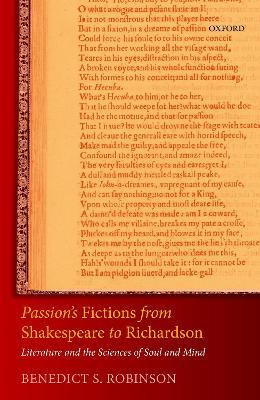 Libro Passion's Fictions From Shakespeare To Richardson :...
