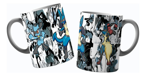 Taza Gengar Pokemon Blanco Lucario