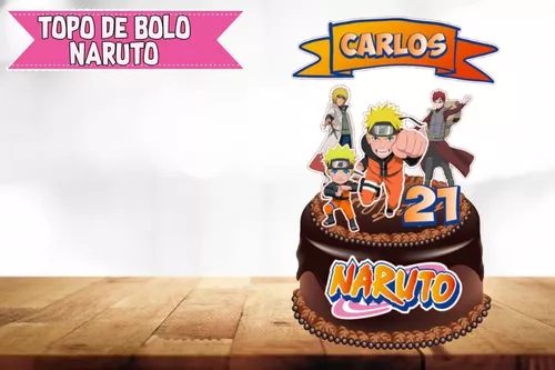 Topo de bolo Naruto topper para bolo personalizado