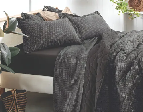 Jogo de Cama Casal Slim Organic Lençol Anti-Pilling Altenburg Preto