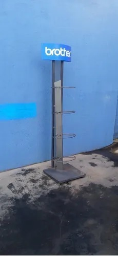 Expositor 4 Estantes Metal Base Estructura Reforzado Cartel. (Usado)