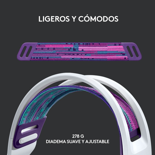 Auriculares G733 Con Micrófono Inalámbricos Lightspeed Rgb P Color Blanco