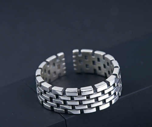 Imagen 2 de 5 de Anillo 4 Lineas Plata 0.925 Ajustable - 844