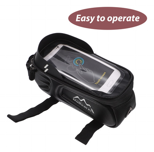 Bolsa De Teléfono Con Marco Frontal Para Bicicleta, 1 Unidad