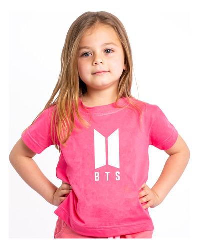 Remera De Algodón Para Niña Bts