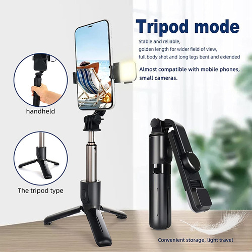 Mini pequeño trípode Selfie Stick Grip Soporte de soporte para teléfono con SP 