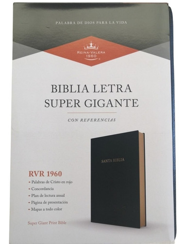 Biblia Reina Valera 60 Letra Super Gigante Con Referencias