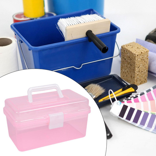 Caja De Almacenamiento De Herramientas Para Uñas, Con Asa,