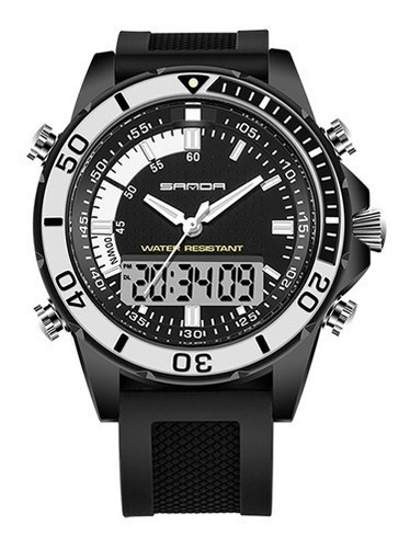 Reloj Deportivo Digital Cuarzo Sanda Sd-003 Hombre Negro