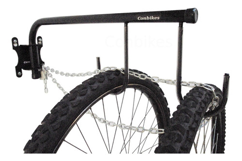 Gancho Soporte Rebatible Pared Colgar 2 Bicis + Seguridad