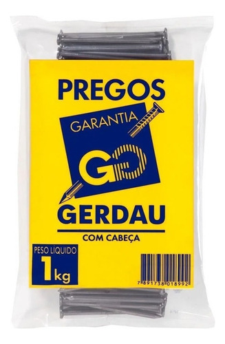 Prego Em Aço Polido 18x27 Gerdau Com Cabeça - 5kg