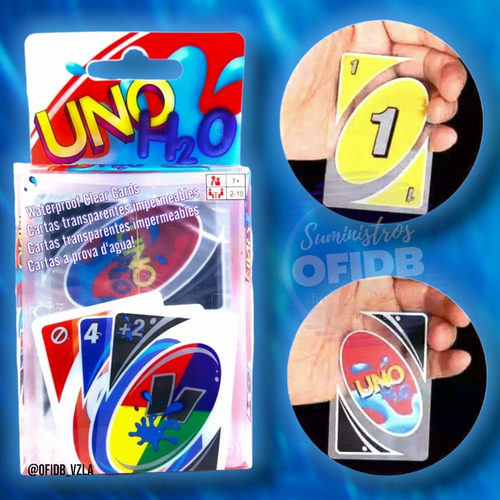 Cartas De Uno H2o Juego De Mesa Cartas A Prueba De Agua