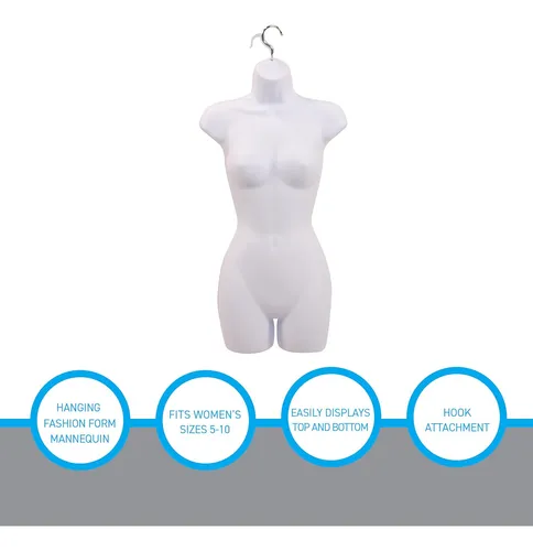 Torso Maniquí Femenino Sswbasics - Moldeado Y Resistente - 5