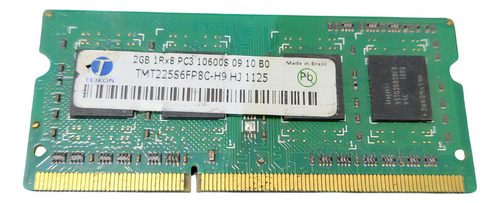 Memoria Teikon Ddr3 2gb Notebook Pc3-10600s 1rx8 1.5v