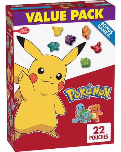 Pokemon Fruit Flavored Snacks 498 Gr (22 Pz)