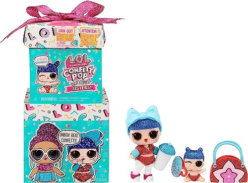 Lol Surprise Caja Confetti Pop Birthday Sisters 10 Sorpresas