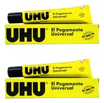 Comprar 2 Pegamentos Uhu 20ml Secado Rapido Transparente Universal