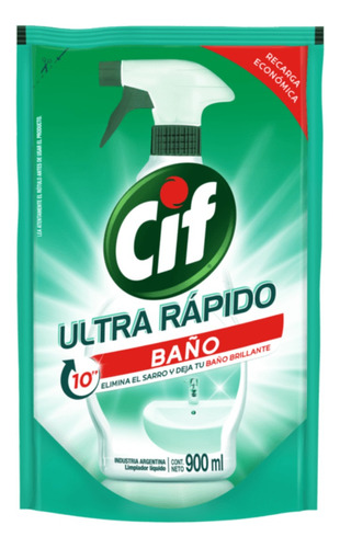 Limpiador De Baño Ultra Rapido Cif X 900 Cc (5770)