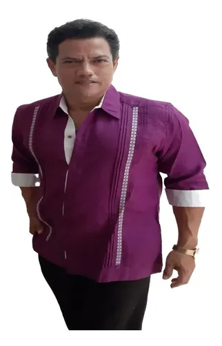Guayabera Morada MercadoLibre