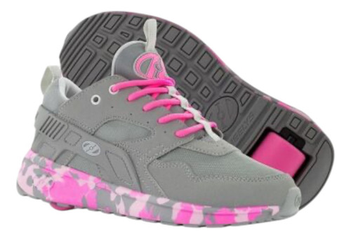 Heelys Tenis Patin Force Skate Camo Gris Rosa 21 Mex