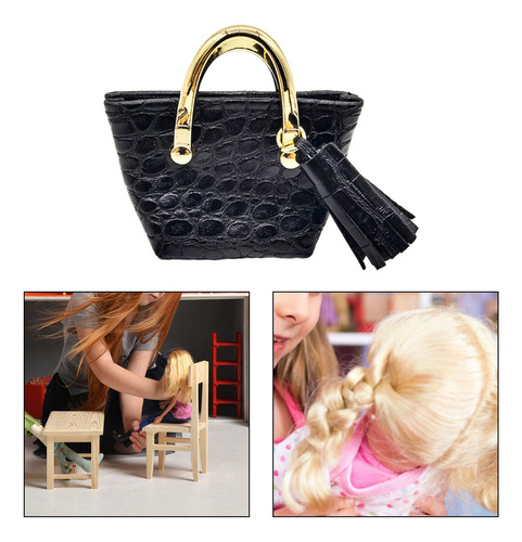 4 Bolso Con Figuras De Acción 1:6, Bolso De Moda De Negro