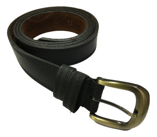 Cinturon Cuero Fabricacion Uruguaya Color Negro Talle 90