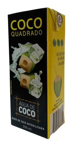 Água de Coco - Coco Quadrado 200ml Tradicional (Caixa com 27 unidades) -  FASTHE