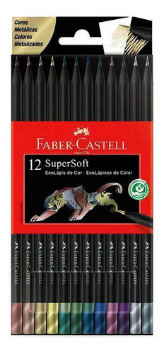 Lápices De Colores Faber-castell Supersoft Metalizados X 12
