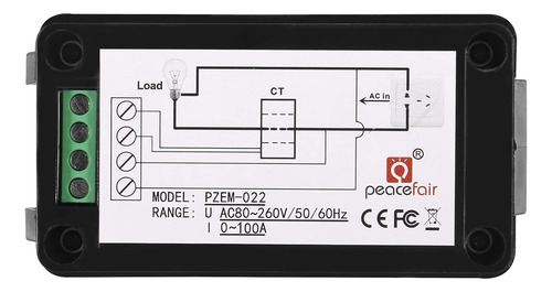 Medidor Digital De Ca, Ca 80-260v 100a Pantalla Lcd Voltaje