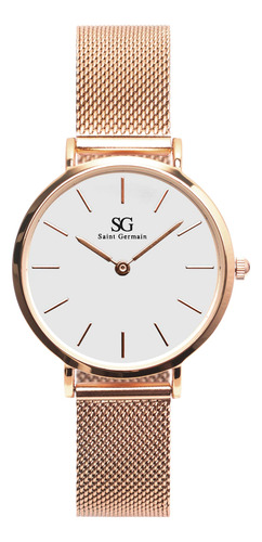 Relógio Saint Germain Nolita Rosé Gold 32mm Cor do fundo Branco