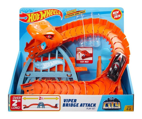 Imagen 6 de 7 de Hot Wheels City Ataque De Robo-víbora Pista De Juguete