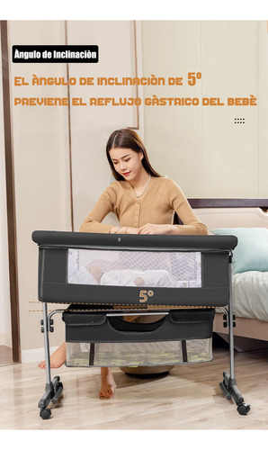 Cuna Colecho Para Bebé Con Mosquitero Mudador Confortable