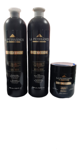 La Puissance Kit Argan Shampoo+acondicionador 1lt +mascara 