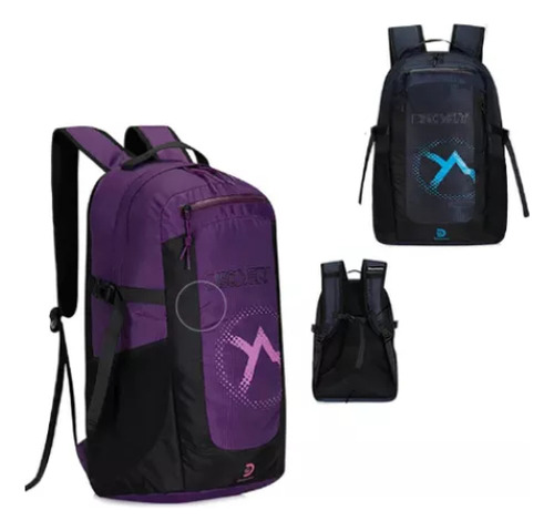 Mochila Urbana Discovery Escolar Camping Viaje Ejecutiva Color Azul Diseño de la tela Lisa