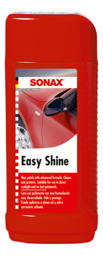 Cera Abrillantadora Sonax Easy Shine 250 Ml Brillo Duradero