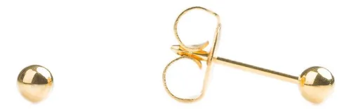 Studex Aretes De Bola Chapados En Oro Sensible De 0.118 In,.