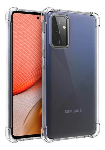 Capa Gel Borda Alta Para Samsung Galaxy A72 - Transparente