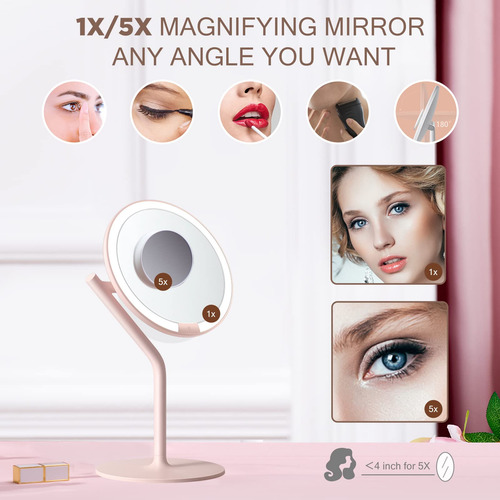 Amiro - Espejo De Maquillaje Profesional Con Iluminación Led