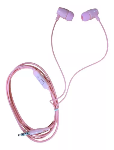 Auriculares In Ear Con Cable Microfono Dinax Para Celular Color Rosa