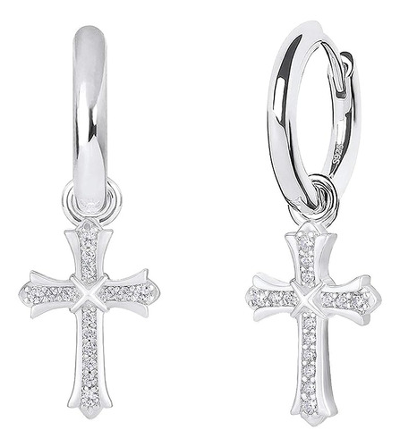 Co Aretes Aro Oro Para Hombre Aretes Cruz Plata Aretes Colga