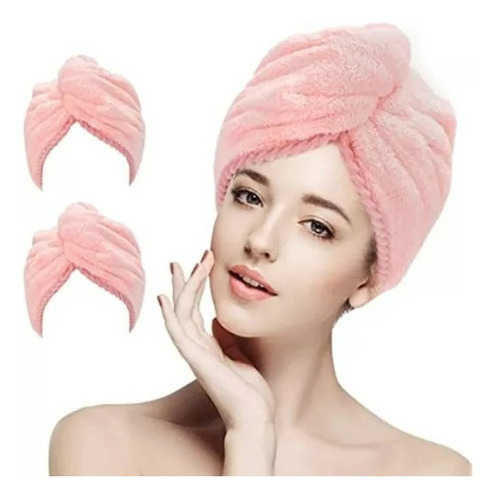 Gorro Toalla Microfibra Para Secar Cabello Ducha Colores