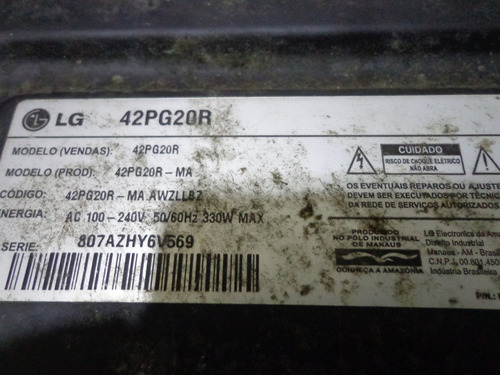 Vendo Placa De Fonte Tv Lg Plasma 42pg20r Com Defeito. (Usado)