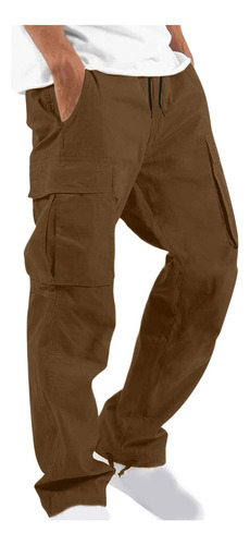 Pantalones S Para Hombre, Lisos, Casuales, Con Múltiples Bol