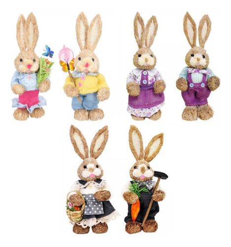 6 X Decoración De De Pascua, Accesorios Para Fotos, Estatua