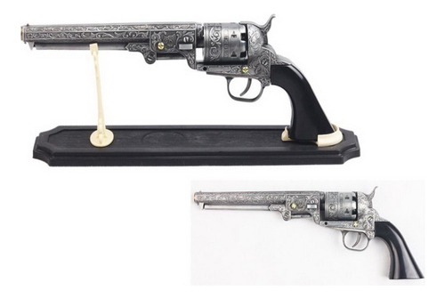 Estatua Revólver Pistola Decorativo Estilo Occidental 13´