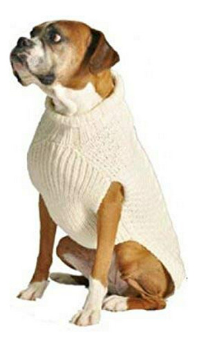 Chilly Dog Jersey De Perro Tural Cable, Large