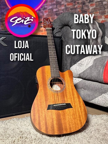 Violão Seizi Baby Tokyo Cutaway Mahogany Satin Com Bag