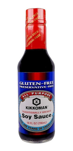 Salsa De Soya Sin Gluten Kikkoman 296ml 