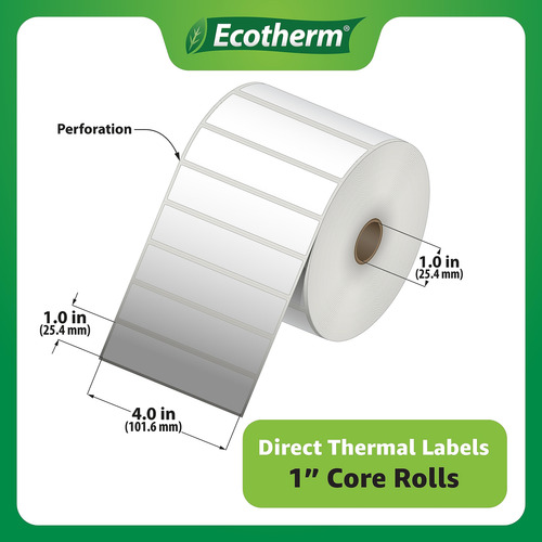 Etiquetas Térmicas Ecotherm 4x1 15000, 6 Rollos, Zebra